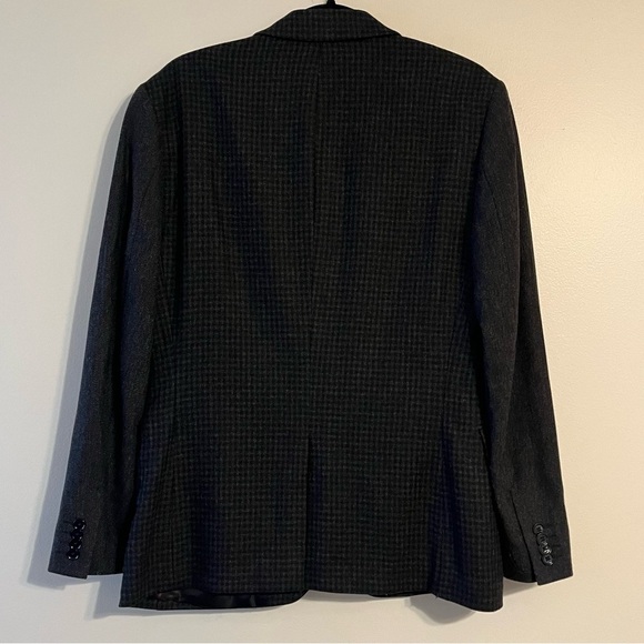 Express photographer fitted men’s wool blend fine plaid twill blazer EUC - Picture 13 of 13